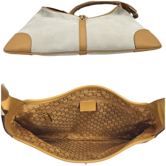 SOLD! Gucci Jackie Hobo Bag with Bamboo Handle Suede Leather - Picture 7 of 15